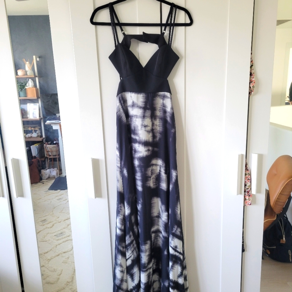Nwt BCBG Black and White Evening Gown